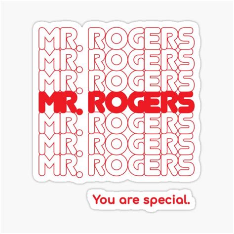 "Mr. Rogers You Are Special" Sticker for Sale by s2ray | Redbubble