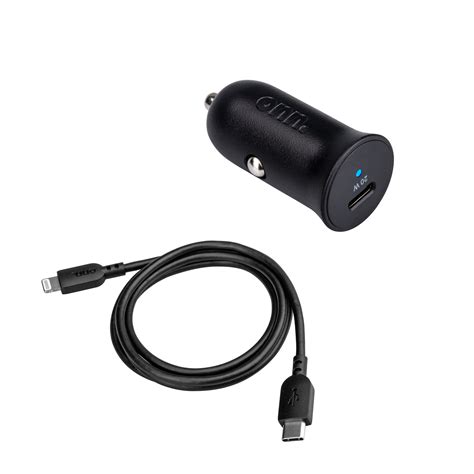 Brandclub - onn. 20W Power Delivery Car Charging Kit with Lightning to