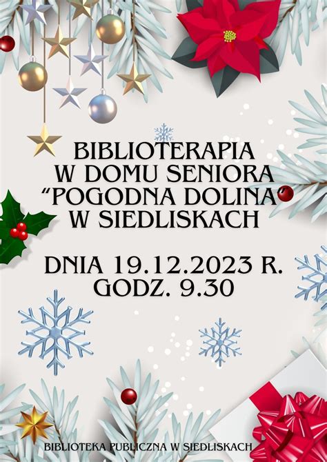 Biblioterapia W Domu Seniora Gminna Biblioteka Publiczna W Lubeni