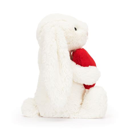 Bashful Red Love Heart Bunny Little By Jellycat