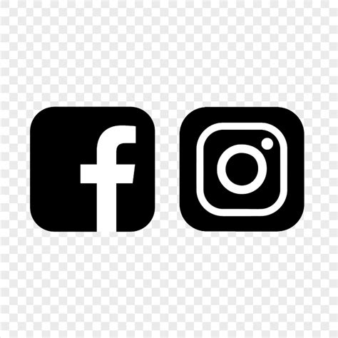 HD Facebook Instagram Black White Square Logos Icons PNG Citypng