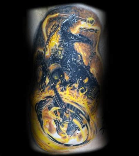 Amazing Ghost Rider Tattoo Designs For Men