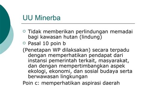 Tambang Kawasan Lindung Ppt