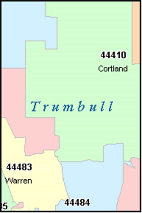 TRUMBULL County, Ohio Digital ZIP Code Map