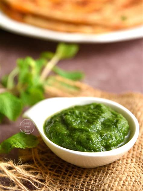 Dhaniya Pudina Chutney Green Chutney For Paratha Cooking From Heart