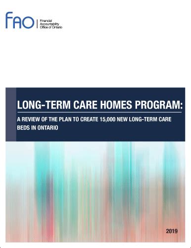 Long Term Care Homes Program A Review Of The Plan To Create 15 000 New