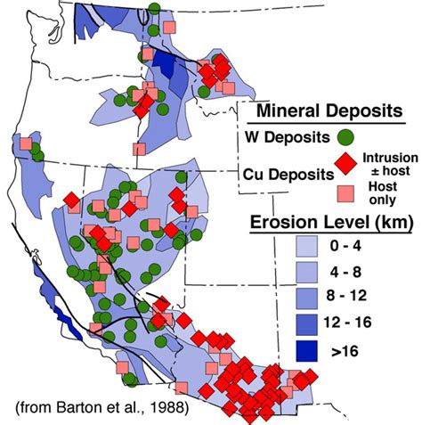 Mineral Map Of Usa World Of Light Map