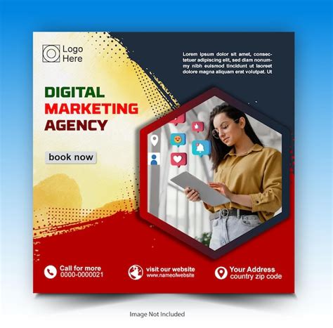 Premium Vector Digital Marketing Poster Design Template