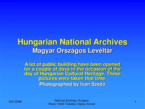 Ppt Hungarian National Archives Magyar Orsz Gos Lev Lt R Powerpoint