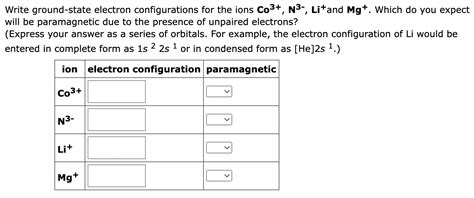 Solved Write Ground State Electron Configurations For The