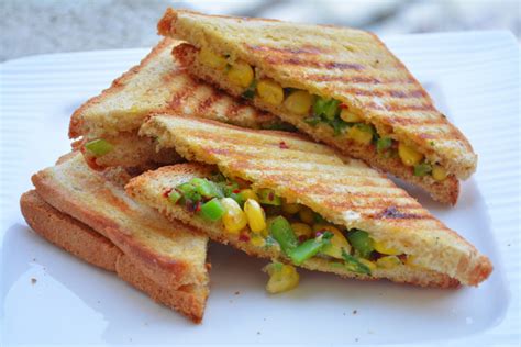 Corn And Capsicum Sandwich Recipe By Archana S Kitchen