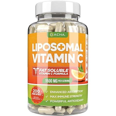 Amazon Nutrivein Liposomal Vitamin C 1650mg 180 Capsules High