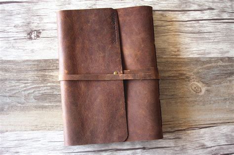 Personalized Leather Journal Lined Paper Bound Large Leather Etsy