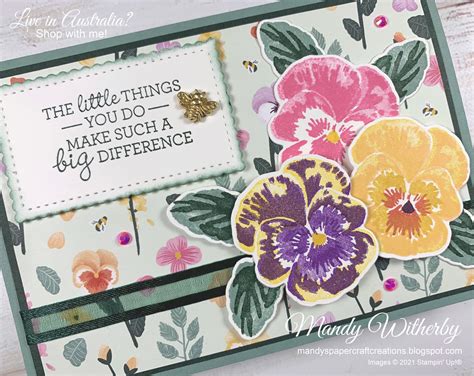 Trio Of Pansy Petals Card