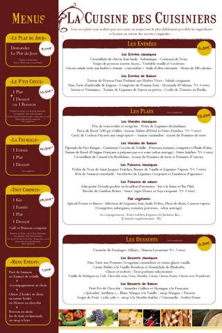 Carte Menu mets et Vin Restaurant Au Bon Marché Orléans by Restaurant ...