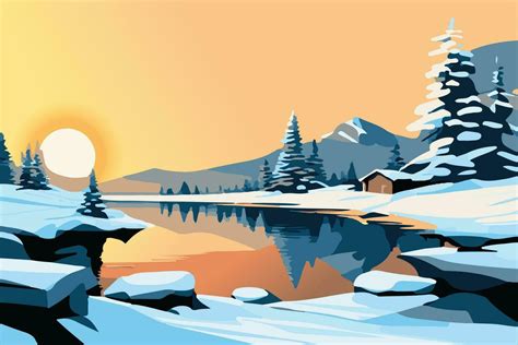 winter season cold weather snow background wallpaper 25339173 Vector ...