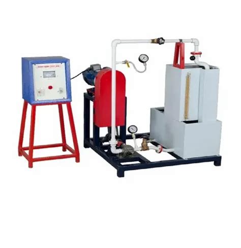 White And Blue Gear Pump Test Rig Veriable Sped With Swinging Field