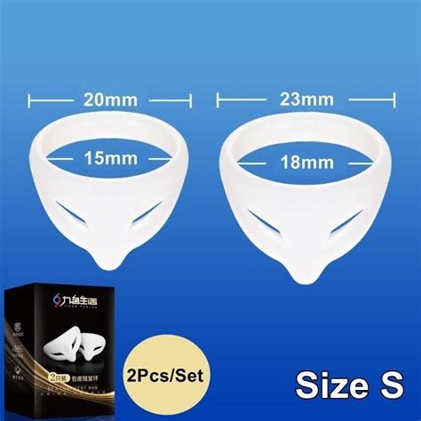 2Pcs Silicone Foreskin Corrector Ring Male Delay Cock Rings Sex Toys