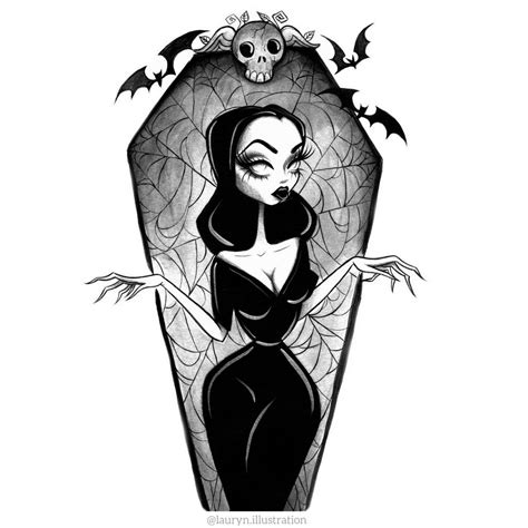 Vampira Horror Art Tim Burton Art Art Drawings