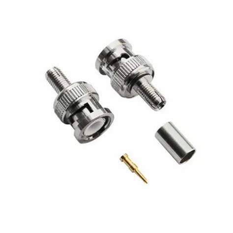 Bnc Connector For Rg174 Straight Crimp Type Male Contact Material Brass At Rs 22piece In Bhopal