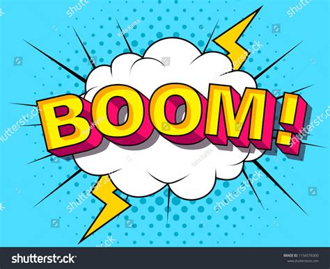 Comics Boom Comic Vector Cartoon Illustration Stock Vector (Royalty ...