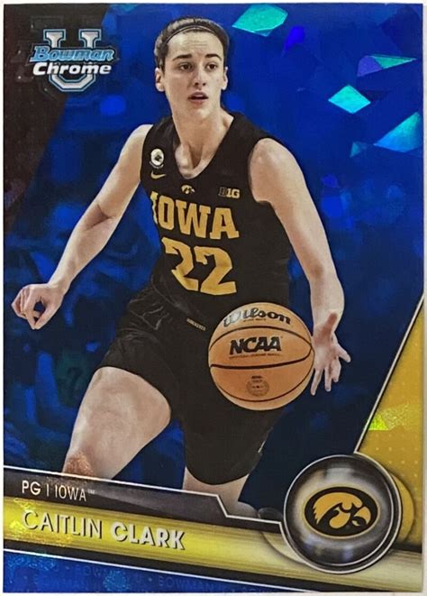 Caitlin Clark 2024 Bowman University Chrome Iowa Hawkeyes Basketball