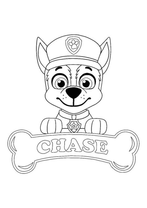 Chase Paw Patrol Para Colorear Dibujos Paw Patrol Para Colorear