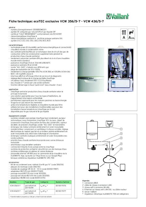 PDF Technische Fiche EcoTEC Exclusiv VCW Verwarming Vaillant