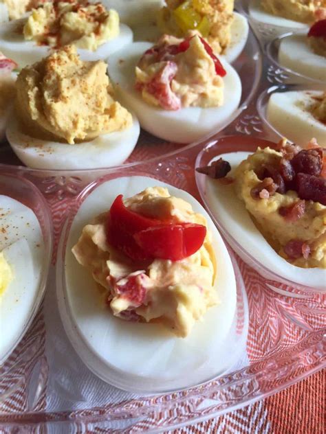 Roasted Red Pepper Deviled Eggs Flypeachpie