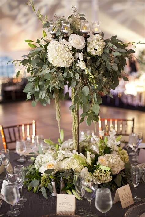 Tall Eucalyptus Centerpiece Elizabeth Anne Designs The Wedding Blog