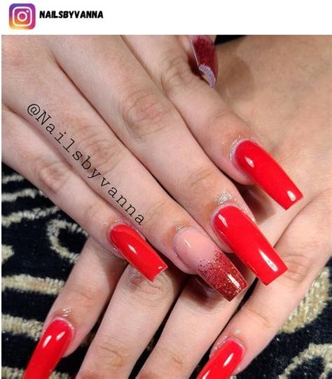 33 Stunning Coffin Red Nail Designs You Need To Try Nail Designs Daily