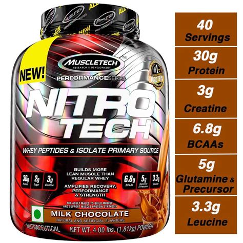 Muscletech Nitro Tech Milk Chocolate Lb Price Uses Side Effects