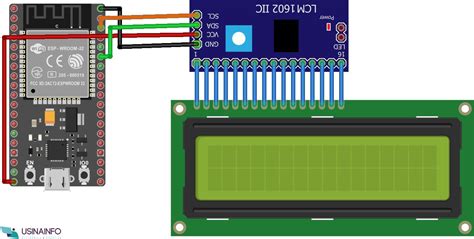 Projeto ESP32 com Display 16x2 Fundo Azul - Blog Usinainfo