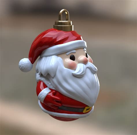 Fichier STL Ornement de Noël du Père Noël Plan imprimable en 3D à