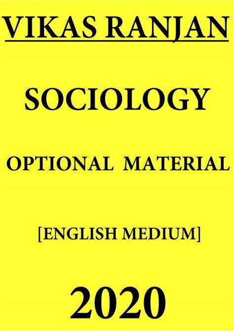 Vikas Ranjan Sociology Optional Material 2020 3 Booklets Triumph