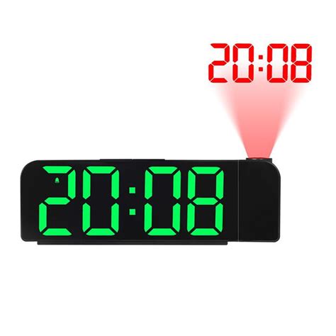 Projection Alarm Clock Digital Clock With 180° Rotatable Projector 3