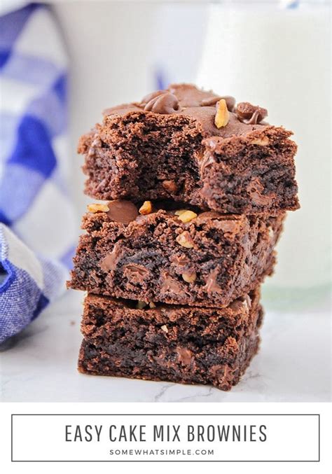 How To Make Brownies From A Box Of Cake Mix Recipe Cake Mix Brownies Fudgy Cake Cake Mix