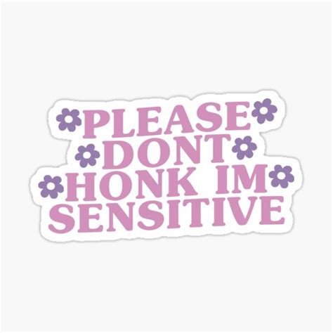 Please Don T Honk I M SENSITIVE Car Decals Funny Bumper Sticker For