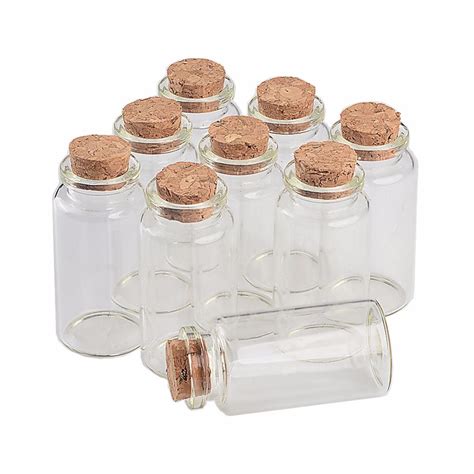 Compre 25 Ml Botellas De Vidrio Con Corcho Pequeño Transparente