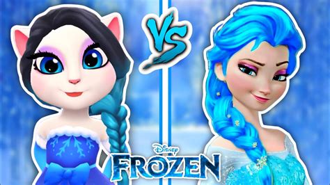 My Talking Angela 2 ️‍🔥 Angela Vs Blue Elsa 💙 ️ Cosplay Makeover 💄 Youtube