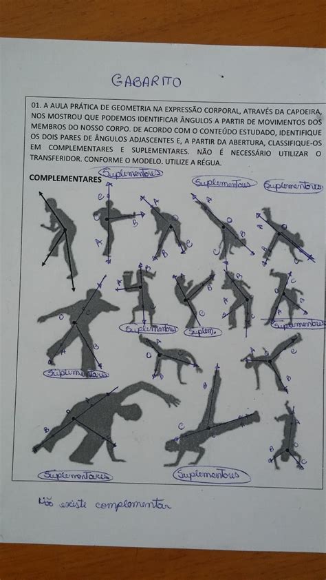 Exercício De ângulos Complementares E Suplementares 7 Ano Com Gabarito