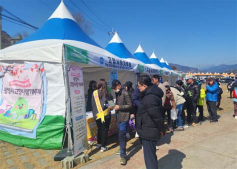 광양시 제23회 광양매화축제에서 고향사랑기부제 홍보해 한국공정일보