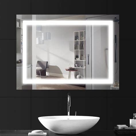 18W Ensemble Grand Miroir Mural Lumineux ANSCHE 800 600mm 4000K