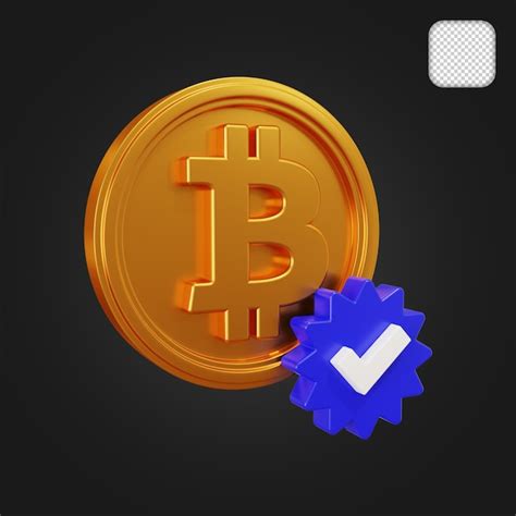 Premium Psd Bitcoin Verification D Illustration