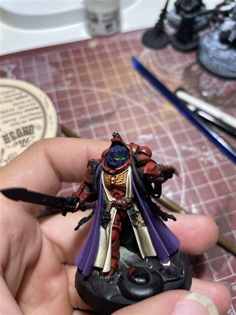 WIP for Blood Angels Librarian : r/minipainting