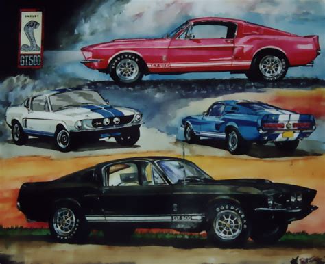 67 Shelby Mustang Collage By Shark73 On Deviantart