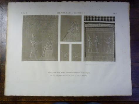 Description De L Egypte Denderah Tentyris D Tails De Deux Murs D