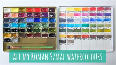 My New Roman Szmal Watercolour Paint Palette And Swatch Chart Re Purposing A Derwent Pencil Tin