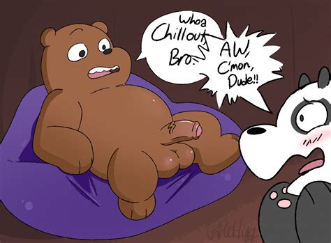 Rule 34 Balls Black Nose Blush Brown Bear Cartoon Network Dialogue Duo English Text Giant