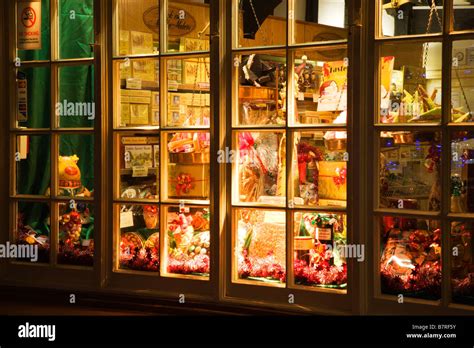 Christmas Display In A Sweet Shop Window In The Shambles York Yorkshir